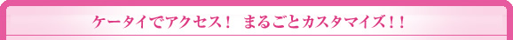 �P�[�^�C�ŃA�N�Z�X�I�ۂ��ƃJ�X�^�}�C�Y�I�I